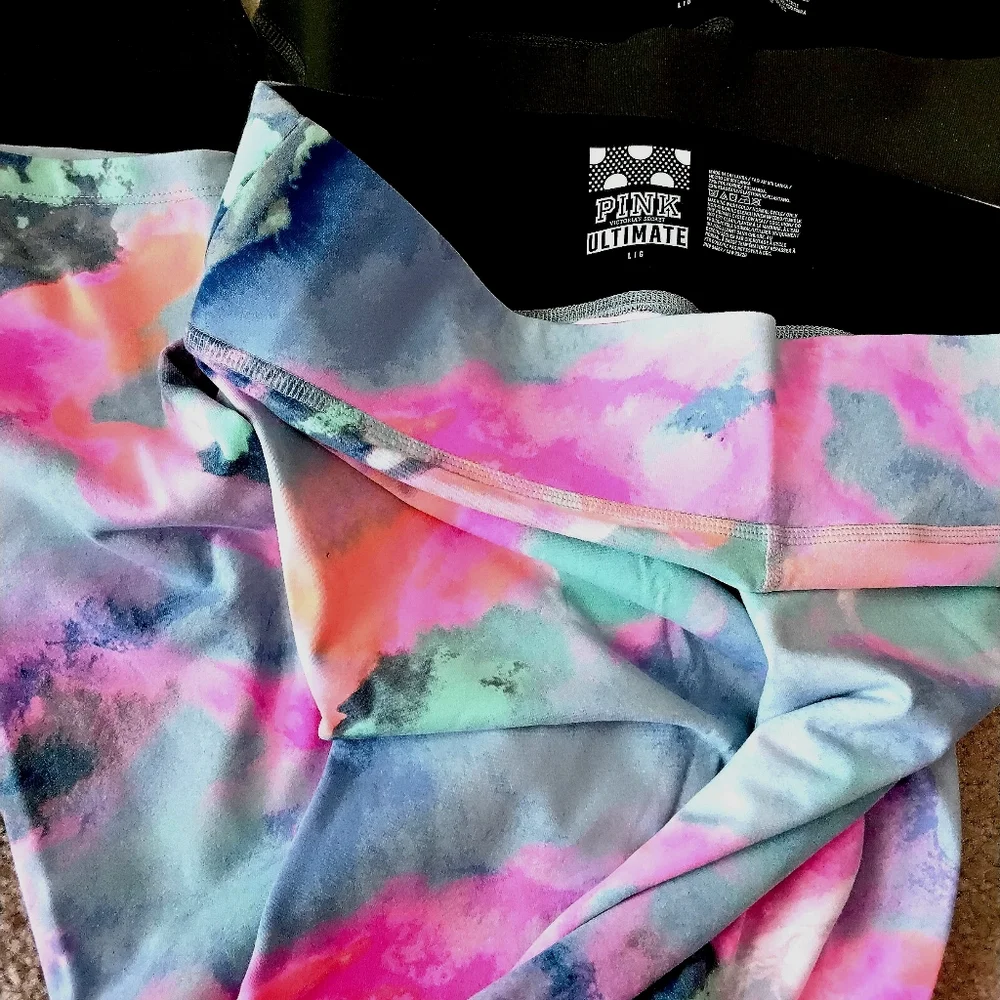 2 Pairs Pink Ultimate Yoga Pants - Picture 3 of 3